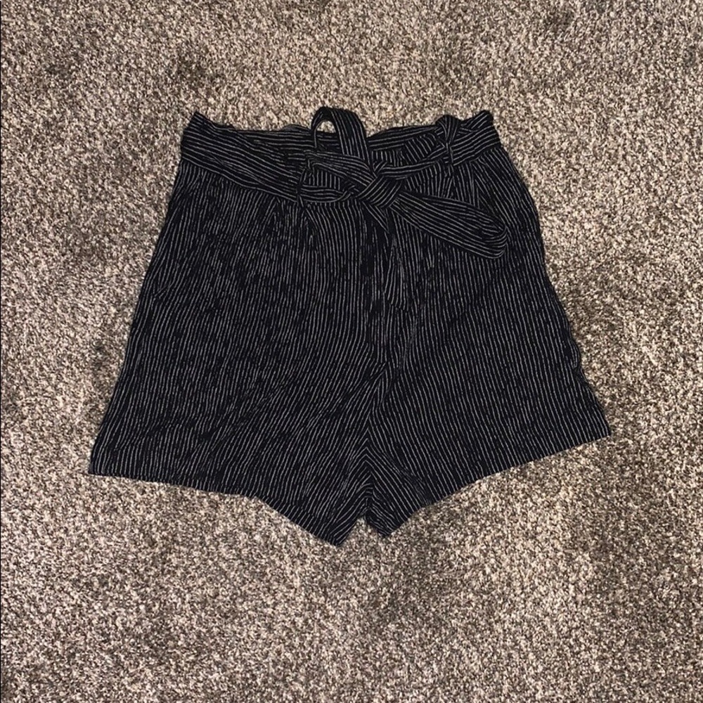 H&M paper bag belted shorts